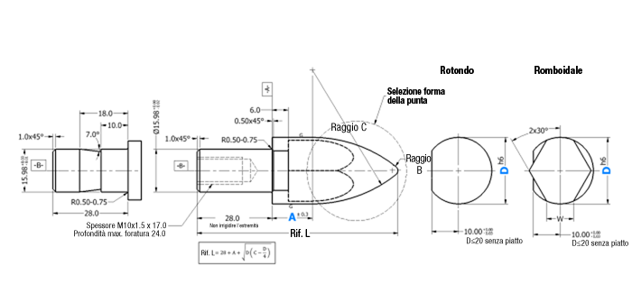 [NAAMS] Locating Pin A&D Configurable Large Head:Immagine relativa